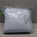 ANGIYUIN 5Pcs Queen Size Comforter Sets Light Blue Ruffle Bedding Sets Vintage Farmhouse Bed Sets Solid Elegance Boho Bed in A Bag for Girls WomenLight Blue Queen