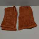 Jacquotha Waffle Hand Towels for Bathroom Kitchen Decor 2-Piece (Rust) – Cotton Quick Dry, Super Soft, Absorbent Kitchen Towels, 13x29”