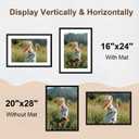 20x28 Picture Frame, Wooden Photo Frames with Tempered Glass, 1 Pack, 20x28 in