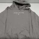 Jesus Is King Cross Christian Minimalist Religious Christ Pullover Hoodie, Grey, Size M