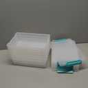 IRIS USA 2 Qt. Plastic Storage Bins Containers with Lids, 6 Pack, Small Sensory Bin, Craft Storage, Craft Organizers & Storage, Organizing Container for Home, Office & Art Supplies, Stackable, Clear