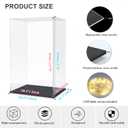 Clear Acrylic Display Case for Collectibles,31" Tall Dispaly Case for Lego Castle 71040 Toys Self-Assembly Large Display Box with Base Countertop Showcase for Figures,20.1x15x31.1 in