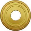 HEVSTIL Gold Ceiling Medallion PU Ceiling Medallion for Light Fixtures Simple and Modern Ceiling Light Decorative Fan Medallion Lighting Ceiling Ring Covers for Chandeliers Home, 12"OD x 3.94"ID