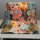 Kitchen Mats for Floor Cushioned Anti Fatigue Sets of 2 Boho Floral Kitchen Rugs Non Slip Waterproof Memory Foam Kitchen Floor Mats Padded Comfort Standing Mat Rug for Sink Laundry Office (17.3'' x 28'' + 17.3'' x 47''- 0.4 inches)