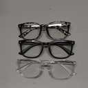 Gaoye Stylish Blue Light Glasses for Woman - Computer Glasses 99% Blue Light Blocking - Lightweight TR90 Frames - 3 pack (A1 Matte Black+Leopard+Transparent)