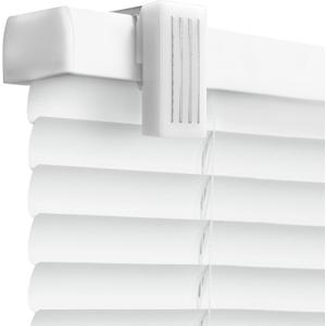 REGAL estate QuickInsta MagMount No Tools No Drill Cordless 1" Magnet Mini Blinds for Metal Steel Doors, 25" W x 42" H, White