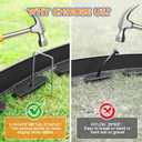 1.5 Inch x 100 FT Landscape Edging, Garden Edging Borders with 100pcs Upgrade Stakes, Flexible No Dig Plastic Garden Border for Lawn, Landscaping, Flower Beds and Yard