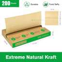 EcoDispose Precut POP UP Deli Paper Sheet Pack of 200, Interfolded Heavy Paper for Food Wrap and Serving (10" x 10-1/2", Kraft）, 10“x10.5”inch