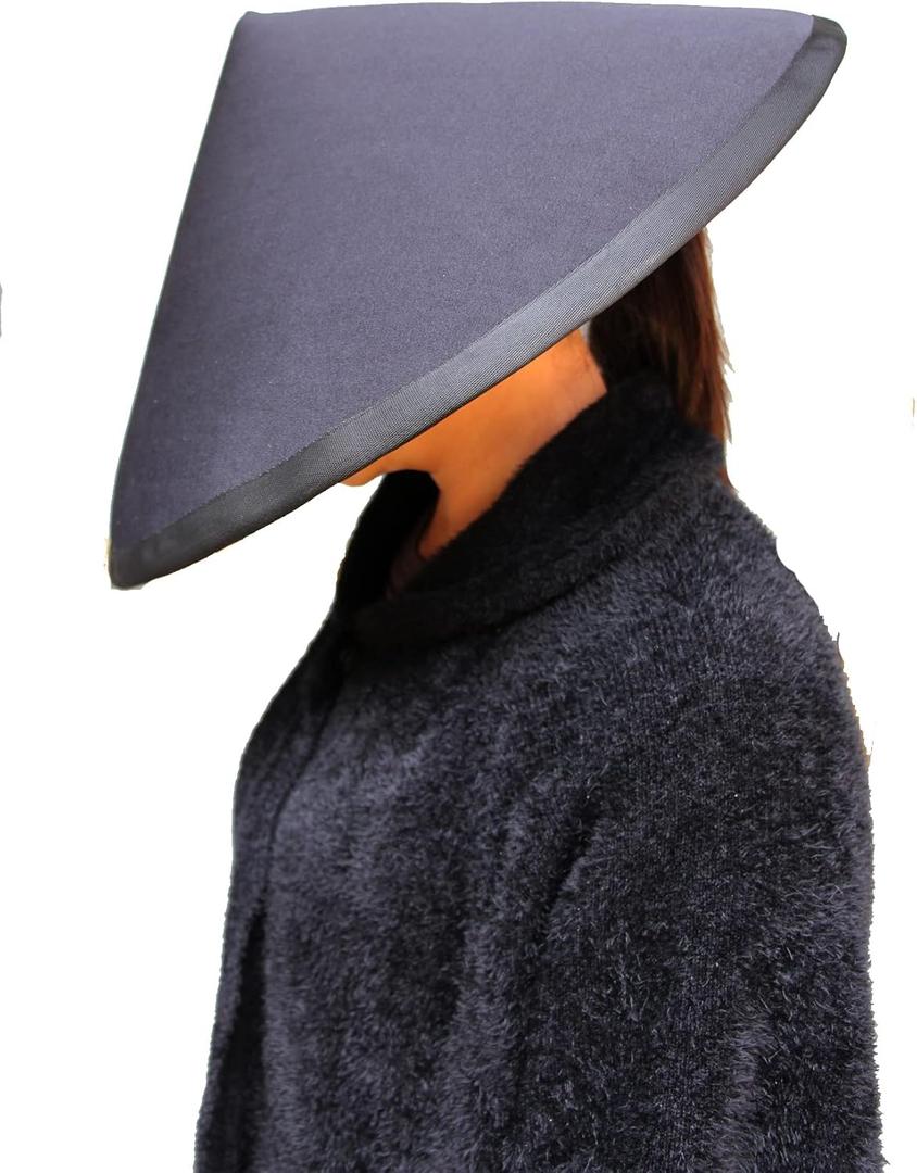 Coolie Hat for Men Women - Funny Party HatsConical HatRice Farmer Hats Black-Samurai Hat-Bamboo Hat
