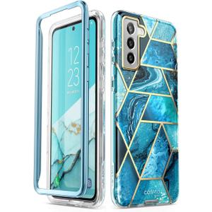 i-Blason Cosmo Series for Samsung Galaxy S21 Plus 5G Case, Slim Stylish Protective Case Without Built-in Screen Protector (Ocean)