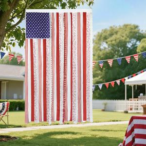 4th of July Decorations 4 x 2.3 Ft Rag American Flag Banner Memorial Day Decorations, Independence Day Party Decor, Indoor & Outdoor Home Celebration, 250th Anniversary Accessories