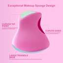 Makeup Sponges 4 Pack, Ultra Soft Beauty Blenders for Flawless Foundation Application, Latex-Free & Hypoallergenic Makeup Sponges For Foundation, Powder, Cream,Liquid (Pink)