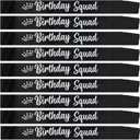 Birthday Squad Sash Black for Women Men 16th 18th 21st 30th 40th 50th or Any Other Bday Party Supplies Decorations