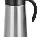 28oz Thermal Coffee Carafe Insulated Coffee Pot, Small Stainless Steel Coffee Carafes For Keeping Hot, Double Walled Insulated Vacuum Flask Pot for Tea Hot Water Coffee Beverage (Silver)