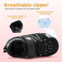 BARERUN Baby Sneakers Toddler Shoes Soft Anti-Slip Sole Newborn First Walkers Infant Toddler Breathable Athletic Running Shoes (Black)