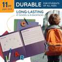 Blue Summit Supplies 100 Pack Paper 2 Pocket Folders Bulk, Two Pocket Folders Bulk, Our Folder with Pockets are Designed for Office and Classroom Use Folder with Pockets, Assorted 5 Colors