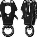 Reginary 2 Pcs Frog Clip Black Dog Leash Clasp 360 Degree Swivel Clip Heavy Duty Quick Release Dog Chain Buckle Frog Cable Leash Buckle for Linking Pet Collar Supplies