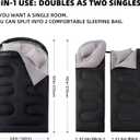 Double Sleeping Bags for Adults Camping with 2 Pillows Queen Size