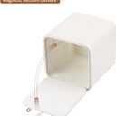 GORESE Square Tissue Box Cover Leather Kleenexs Box Cover, Cute Tissue Cover for for Cube Box Tissues, Tissue Box Holder for Bedroom, Living Room, Bathroom, Cream White
