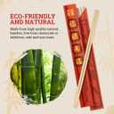 52USA Disposable Bamboo Chopsticks (100 Sets) - 9'' Long, UV Treated, Individually Wrapped Japanese and Chinese Wooden Chopsticks Bulk