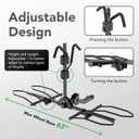 2-Bike Rack Hitch Mount, Fits E-Bikes, Fat Tires up to 5", 160lbs Tilting Hitch Mount Platform Rack for Cars SUVs Trucks -2" Receiver