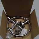 Brushed Toilet Paper Holder & Towel Ring SUS304 Stainless Steel 2pc Bathroom Hardware Set with Double Post Pivoting Toilet Paper Roll Holder Wall Mount & Bathroom Towel Holder Set