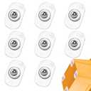 TRVL FIELDER Self Adhesive Caster Wheels, Appliance Rollers for Kitchen Appliances, 360 Swivel Mini Universal Wheel Roller Casters, Sticky Pulley for Trash Can, Small Furniture (Clear - 8 Pcs)