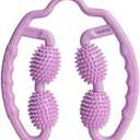 Cellulite Massage Tool Leg Roller. Lymphatic Drainage Massager Muscle Roller with Spiky Balls for Thigh Calf Arm Back Buttock. Fascia Blaster for Circulation Deep Tissue Pain Relief Recovery (Purple)