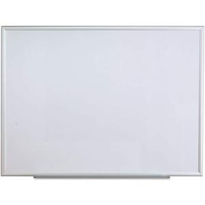 Universal UNV44636 Deluxe 48 in. x 36 in. Melamine Dry Erase Board - White/Silver