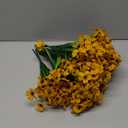 21 Bundles Artificial Outdoor UV Resistant Flowers No Fade Fake Outside Flowers Plastic Greenery Faux Shrubs Garden Porch Window Box Home Decoration (Yellow)