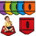 Vindany 12 Pack Crayon-Shaped Classroom Rug for Kids, Non-Slip Carpet for Classroom Seating, Sit Spots Floor Mats for Preschool Kindergarten Daycare, Flexible Seating for Learning & Circle Time