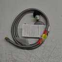 GasSaf 6FT Propane Regulator Hose with Gauge, Grill Regulator Hose QCC1 Connection for Most LP Gas Grill, Heater, and Fire Pit Table, 3/8" Female Flare Nut (Silver)