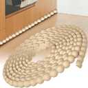 Flexible Bead Molding Trim, 10ft Wall Molding Trim Peel and Stick Roll Flexible DIY Decorative for Mirror Frame Border Cabinets Ceiling Bathroom Wall Edge (Brown)