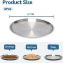 8 Pack Stainless Steel Cat Food Bowls, Cat Dishes Shallow Whisker-Friendly Metal Dishes with Non-Slip Silicone Bottom, Easy to Clean Indoor Feeding Bowls for Cats, Kittens & Small Dogs (6.7")