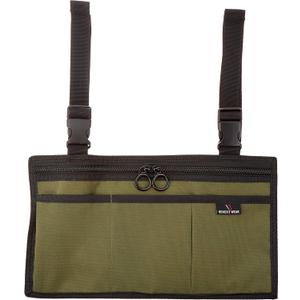 BENEFIT WEAR 5 Pocket Side-Pack Wheelchair, Walker or Scooter Bag with Key Rings | Wheelchair Armrest Accessories for Walker, Electric Scooter & Wheelchairs (Olive)