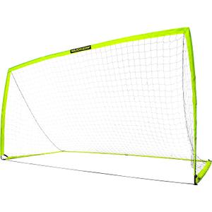 Franklin Sports Blackhawk Backyard Soccer Goal - Portable Pop Up Soccer Nets - Youth + Adult Folding Indoor + Outdoor Goals - Multiple Sizes + Colors - Perfect for Games + Practice, 12' x 6' (Optic Yellow)