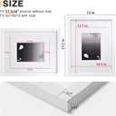 Egofine 11x14 Picture Frames Made of Solid Wood 6 PCS White Covered by Plexiglass - for Table Top and Wall Mounting for Pictures 8x10 or 5x7 with Mat Horizontally or Vertically Display Photo Frame