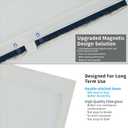 White Screen Door Mesh Magnetic Closure Heavy Duty 30 x 80 inch, Self Closing Fiberglass Mosquito Net with Magnet for Doors, Bug Fly Screens Curtain for Doorway, Keep Bugs Out, Pet Friendly