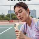 Aecooly Portable Handheld Fan, Powerful Turbo Mini Fan, 16500 RPM High Speed Aero, 14H Max Cooling Time, 5 Speeds Pocket Rechargeable Personal Small Travel GIfts for Women Men -Beige