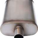 Universal 409 Stainless Muffler Straight-Through Performance Muffler Exhaust, center in | center out (3")