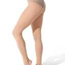Capezio Girls' Ultra Soft Self Knit Waistband Tight,Java, One Size (8-12Y)