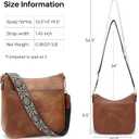 GEMIU Crossbody Bags for Women Hobo Travel Work Crossbody Purse with Adjustable Wide Strap