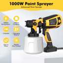 Paint Sprayer Tool 1000W High Power Electric Spray Paint Gun Easy to Clean for Furniture Cabinets House Painting Black