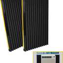 LBG Products Window Air Conditioner Foam Insulation Panels,AC Side Insulating Panel Kit,2 Pack,Black, 17in High x 9in Wide x 7/8in Thick