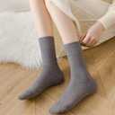 Womens Cozy Crew Socks Winter Knit Thick Soft Casual Calf Socks for Girl 3 Pairs Size 5-10