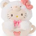 GUND Sanrio Official Hello Kitty Café Latte Teddy Bear Plush, Collectible Plush Toy, Stuffed Animal for Ages 1 and Up, White, 6”