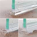 Frameless Shower Door Seal Strip 2 Pack x 39 Inch MD Glass Shower Door Bottom Seal Strip for 3/8" Glass Shower Door Sweep, Ultra-Clear Polycarbonate, Stop Showers Leaks Create A Water Barrier