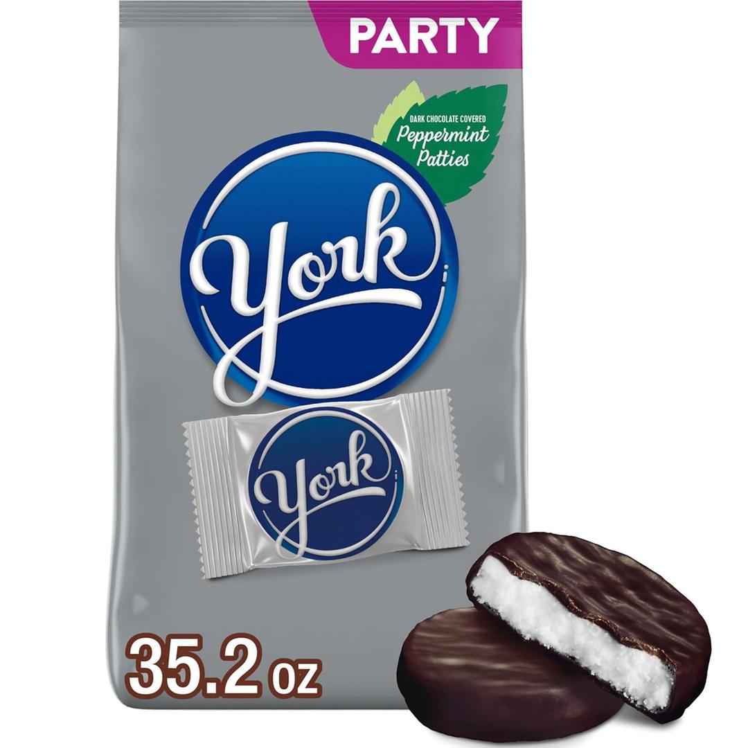 YORK Dark Chocolate Peppermint Pattie Miniatures, Holiday Candy Party Pack, Great Stocking Stuffer 35.2 oz (EXP 11/01/25)