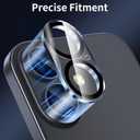 2 x SWUU 2 Pack Camera Lens Protector Compatible with iPhone 17 6.3", Military-Grade 9H Tempered Glass, Shatterproof & Anti-Scratch, HD Clear, No Fingerprint, Case-Friendly