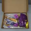 Jingmore Graduation Cake Kit Included Felt Graduation Cap Diploma Classic Black Congrats Grad Cupcake Toppers Beads Leaf Flowers Cake Decorations for Class of 2026 Party(Purple and Gold)